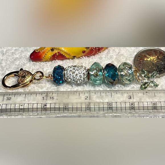 🦋Pandora like charms with green crystals and butterfly accent purse bling - Picture 11 of 11